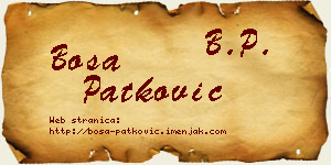 Bosa Patković vizit kartica